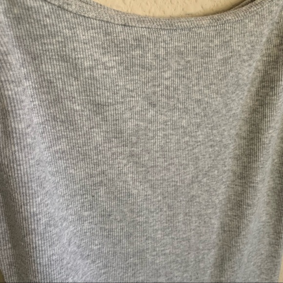 Dip Heather Gray Ribbed Bodysuit - Picture 5 of 9